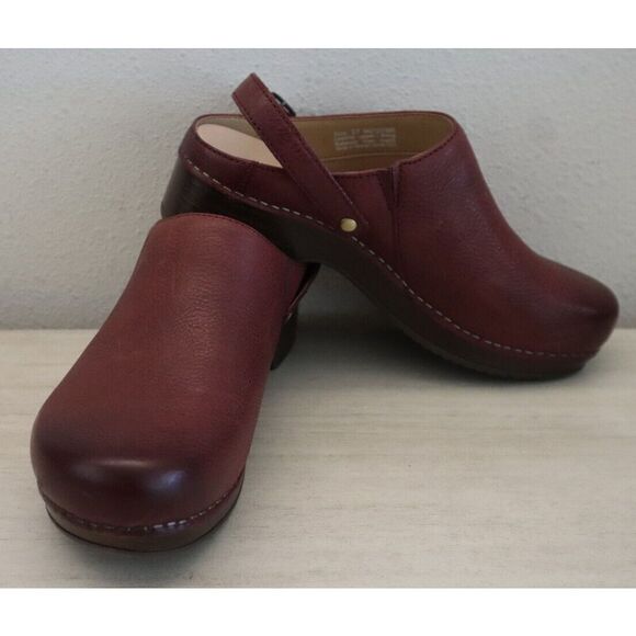 Dansko 9421-257800 Women's Sz 37 US 6.5-7 Ruby Berry Milled Burnished Mules - Picture 11 of 16